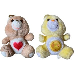 Care Bears | Tenderheart and Funshine Vintage 1983 6”plushes